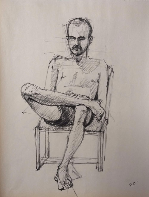 500x659 Drawings From A Model - Drawing On Newsprint