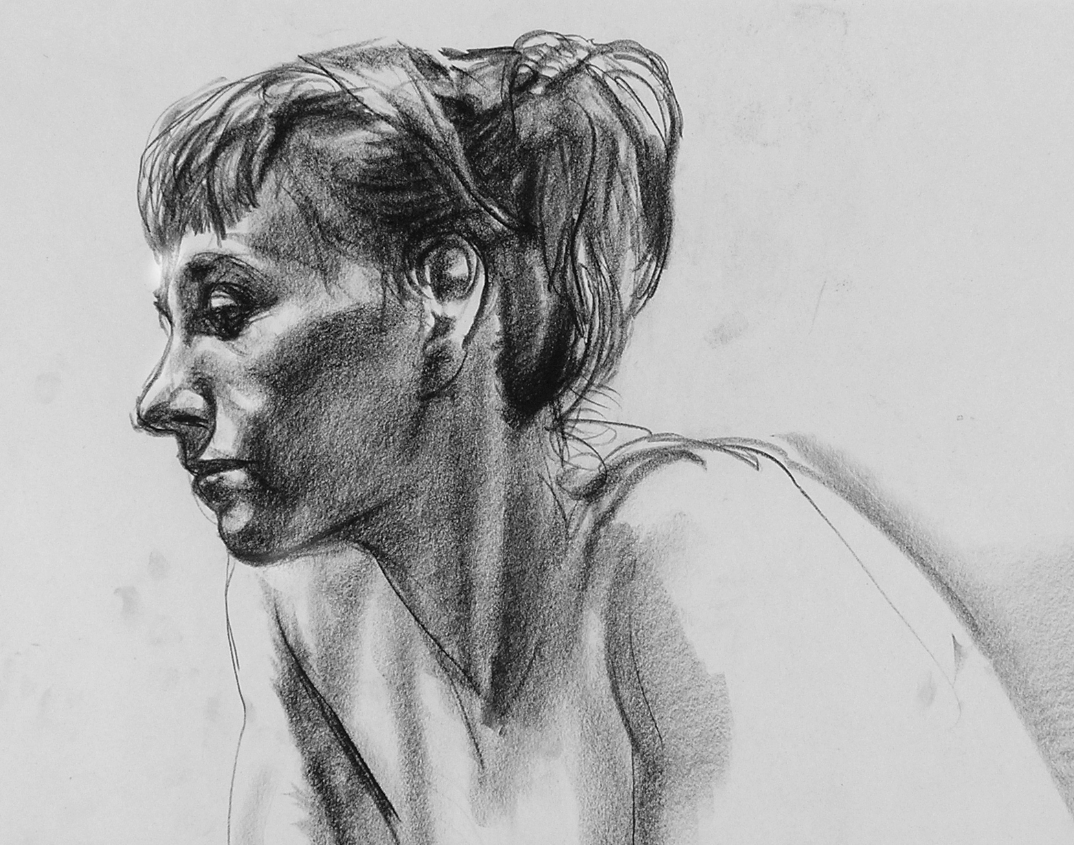 1563x1229 The Week In Figure Drawings Comparison Recent Drawings To Older - Drawing On Newsprint