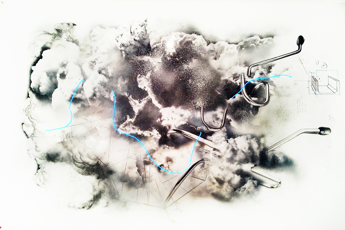1200x800 Donato Piccolo, Explosion Of General Electric, Drawing - Drawing On Paper