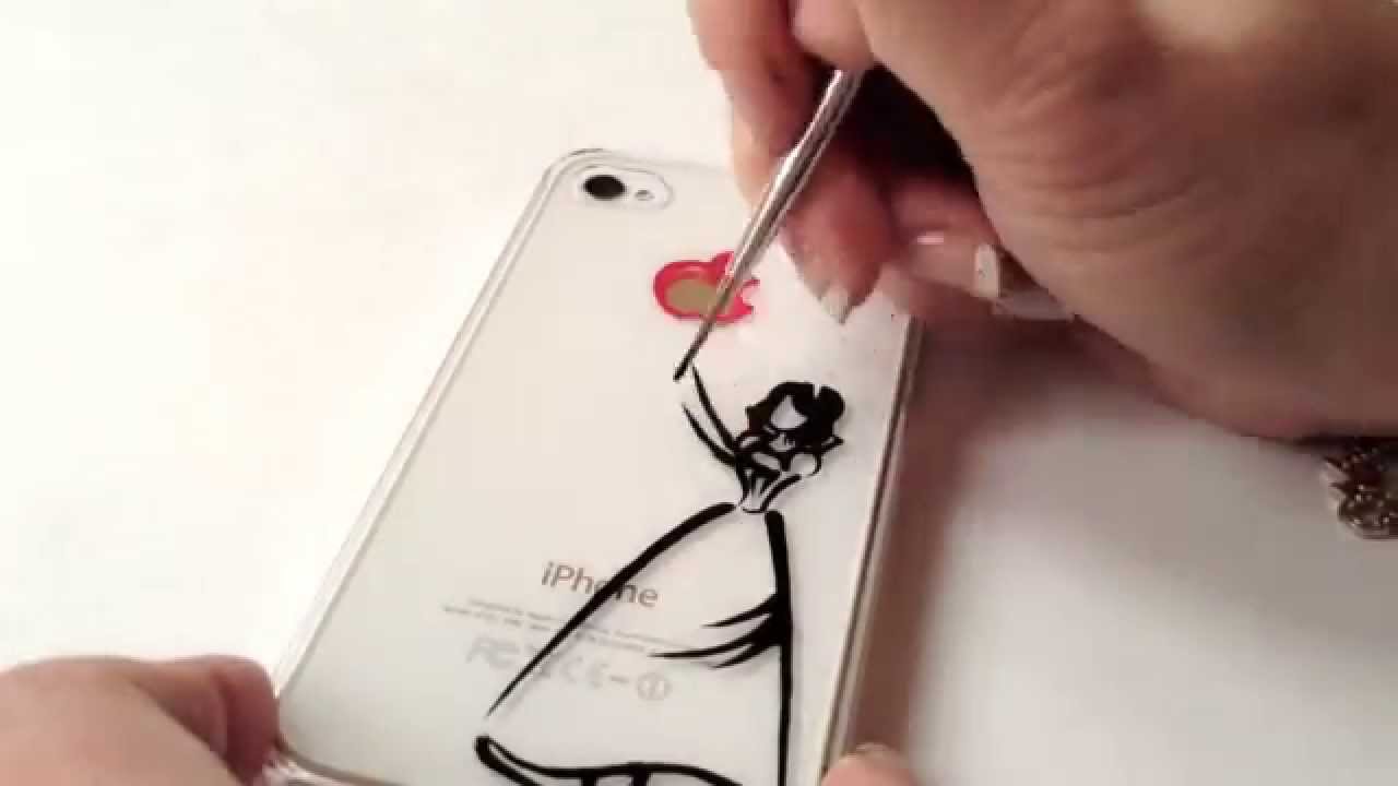 1280x720 Diy Speed Ink Drawing On Phone Case Snow White - Drawing On Phone