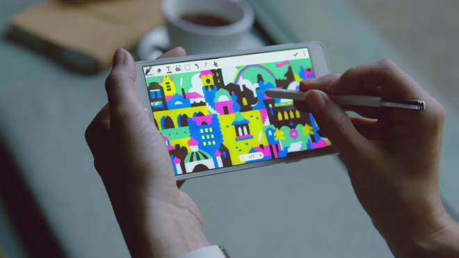 660x371 Latest Note Promotional Videos Use Real Artists - Drawing On Phone