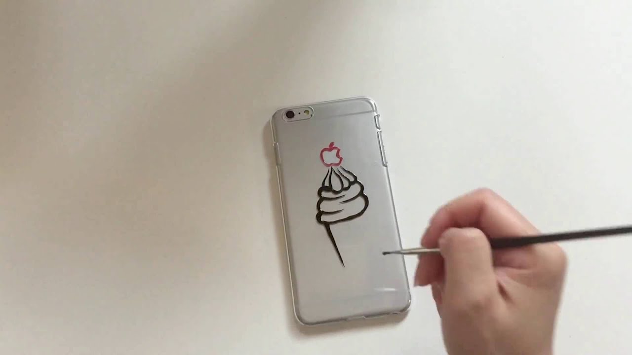 1280x720 Diy Speed Ink Drawing On Phone Case Ice Cream - Drawing On Phone