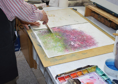 400x285 Watercolor On Crinkled Rice Paper - Drawing On Rice Paper