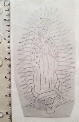 261x400 vintage unk tattoo stencil vellum tracing drawing for flash virgin - Drawing On Vellum