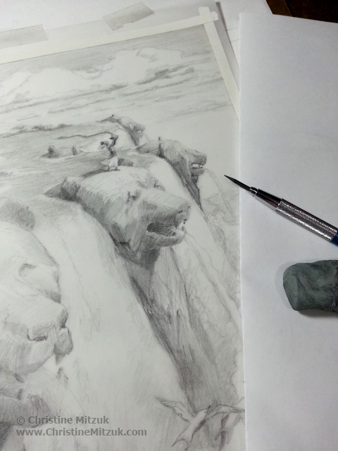 480x640 Work In Progress New Personal Piece Christine Mitzuk Art - Drawing On Vellum