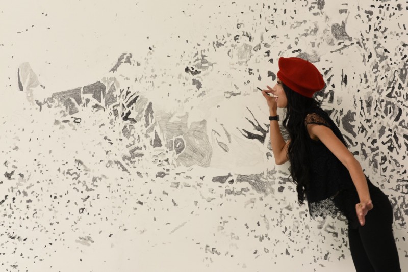 800x534 Drawing On The Wall, Paintings On The Floor My Mfa Thesis Show - Drawing On Wall