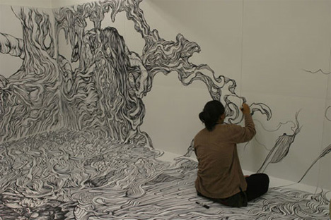 468x312 Room - Drawing On Wall