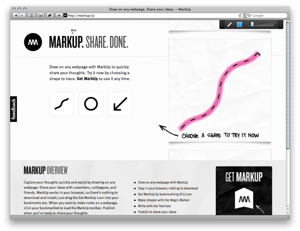 620x476 use markup io to draw, capture, share thoughts on website - Drawing On Webpage