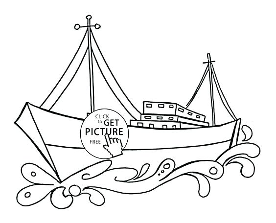 564x456 Easy Boats To Draw Coloring Pages For Kids Halloween Printable - Drawing Online For Adults