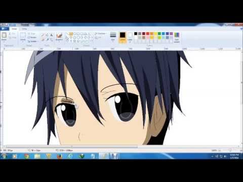 480x360 Drawing Kirito From Sword Art Online - Drawing Online Paint