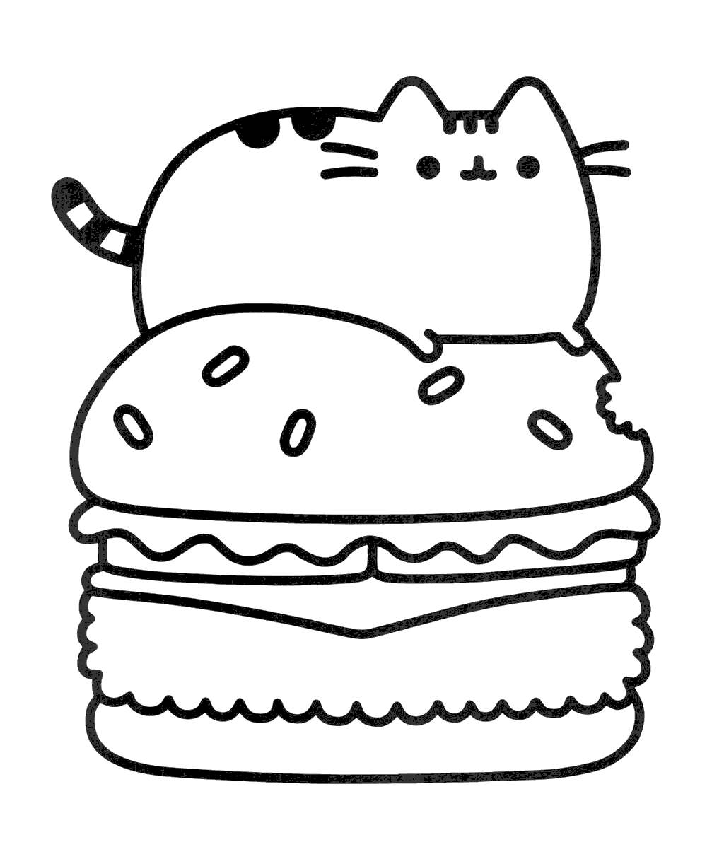 1024x1215 new pusheen cat coloring pages hand drawing - Drawing Pages
