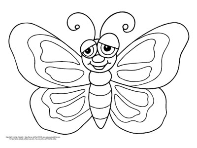 400x300 Butterfly Coloring Pages - Drawing Pages