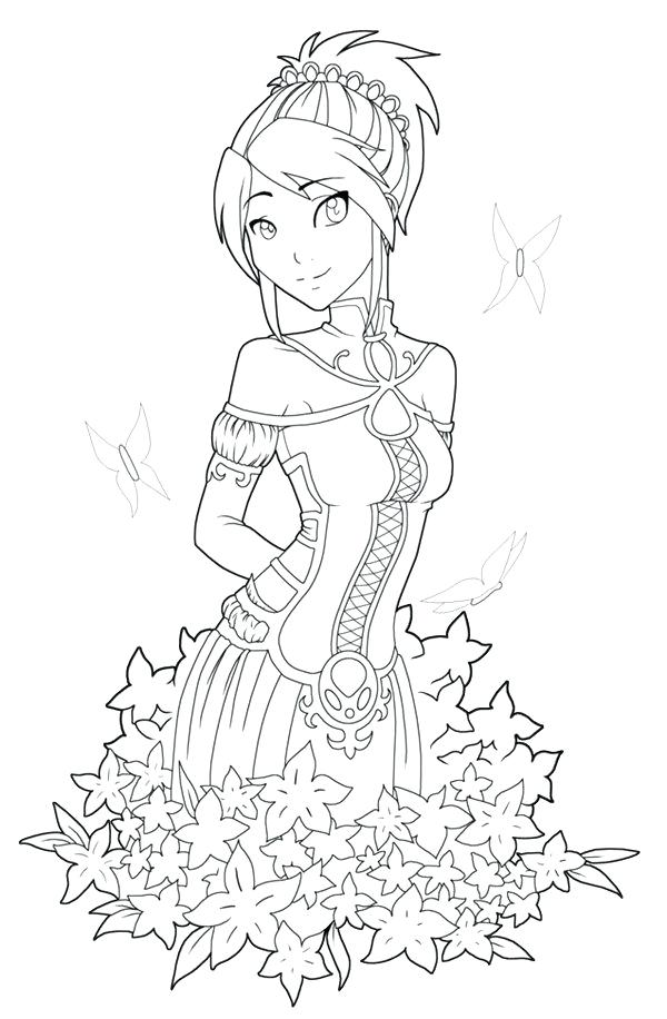 600x916 Anime Drawing Coloring Pages Kids Coloring Pages For Girls Anime - Drawing Pages For Kids