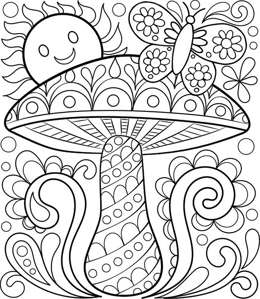 525x604 Free Adult Coloring Pages Detailed Printable Coloring Pages - Drawing Pages Free