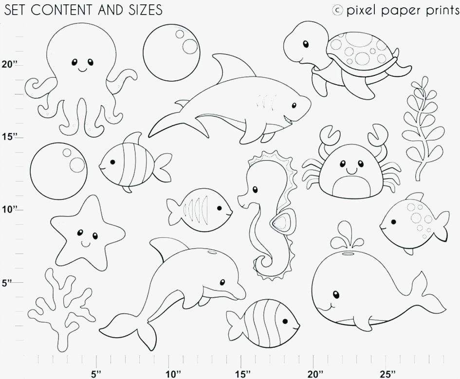 945x779 Realistic Sea Animal Coloring Pages Ocean Animal Coloring Pages - Drawing Pages Of Animals