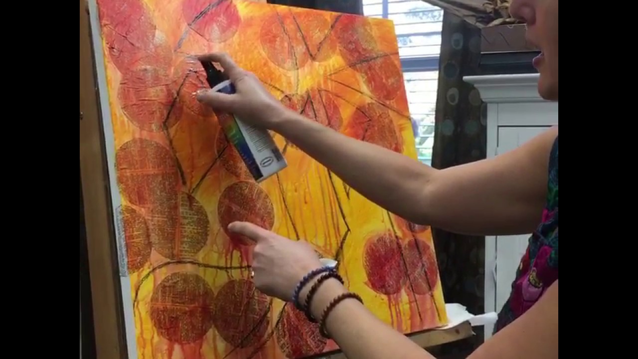 1280x720 Mixed Media Art Drawing Painting Technique Demonstration - Drawing Painting Techniques