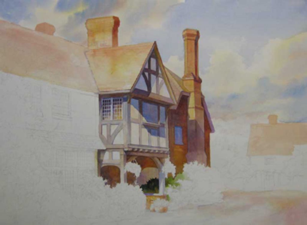 1024x750 Watercolor Painting Demonstration Step - Drawing Painting Techniques