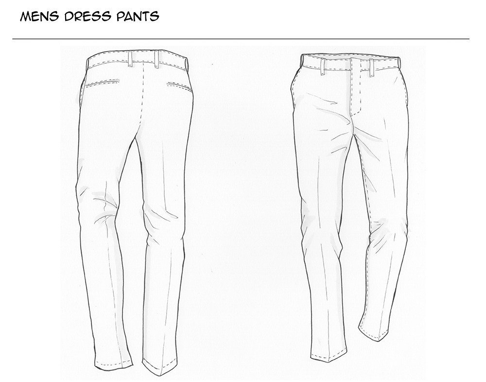 Drawing Pants at PaintingValley.com | Explore collection of Drawing Pants