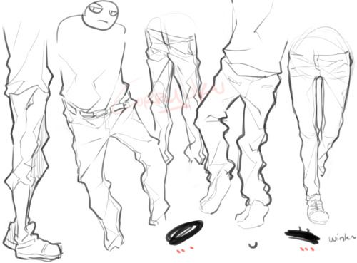500x369 how to draw pants - Drawing Pants