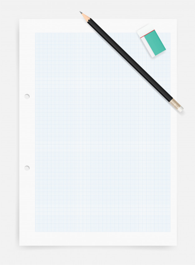 626x849 pencil and eraser on drawing paper sheet background vector - Drawing Paper Background