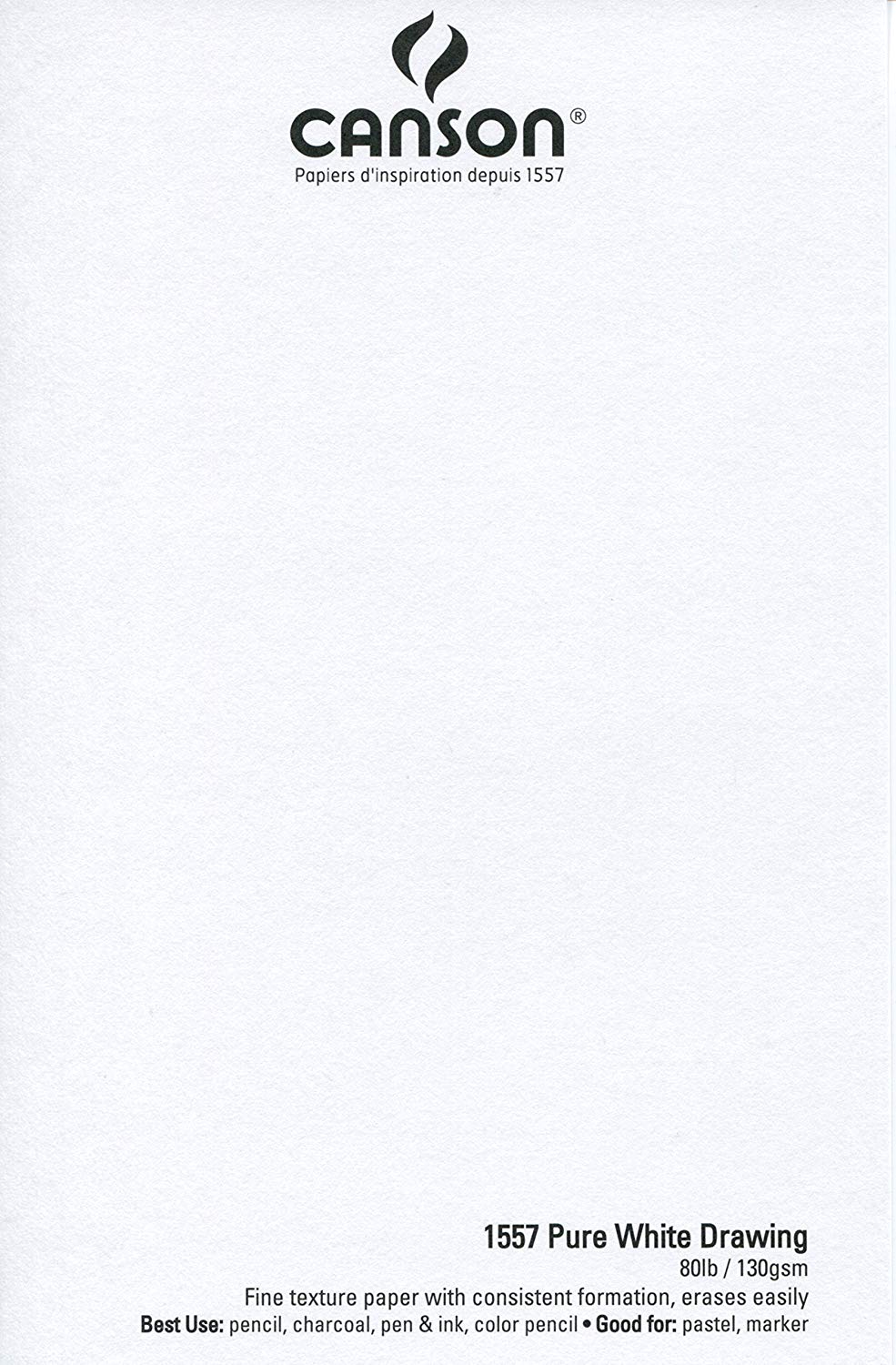985x1500 canson artist series pure white drawing paper pad - Drawing Paper Texture