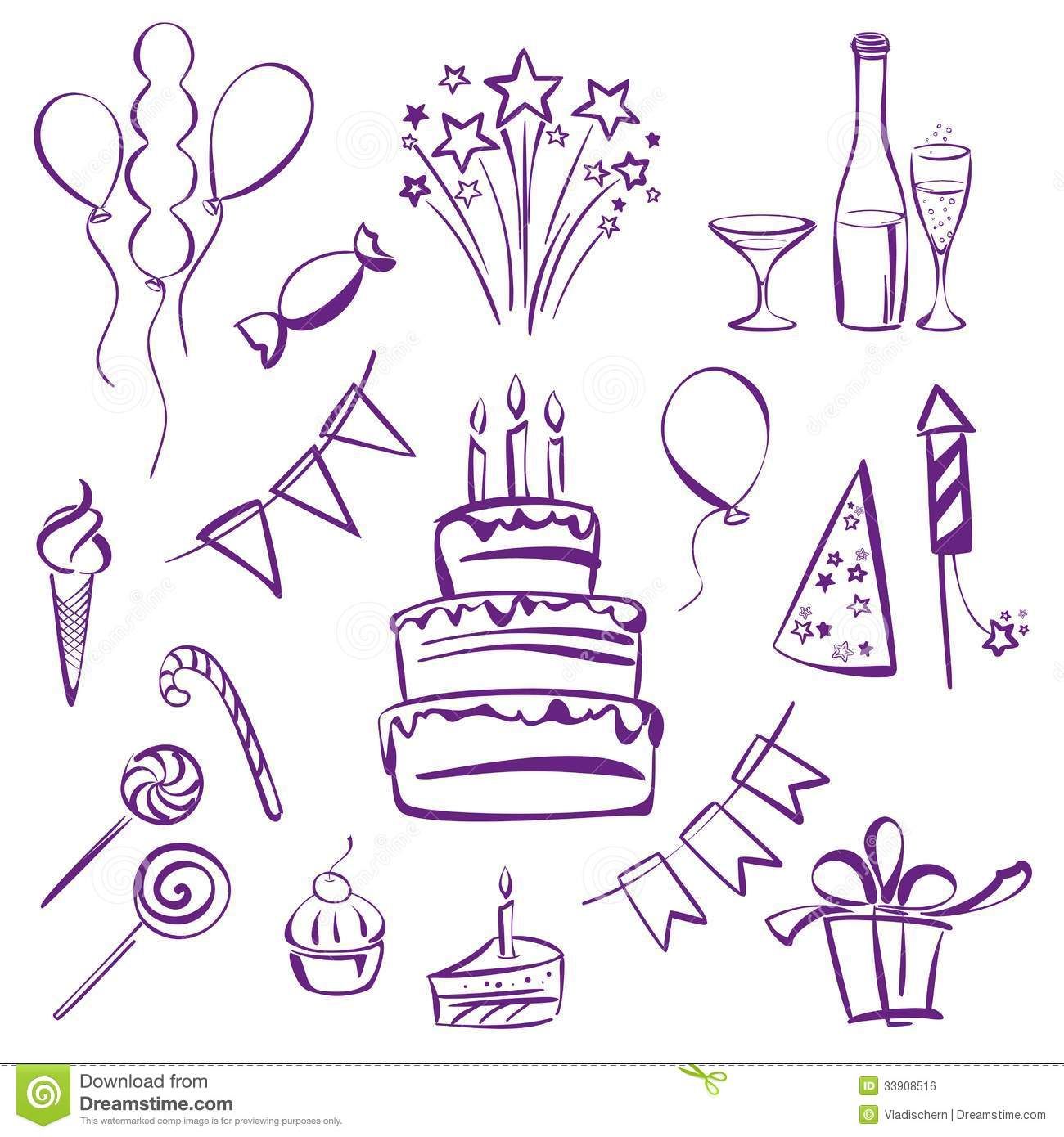 1300x1390 Birthday Party Theme Clipart Vector To Draw - Drawing Party