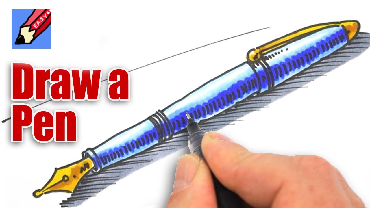 1280x720 How To Draw A Fountain Pen Real Easy - Drawing Pen