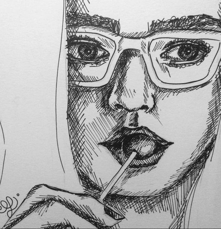 738x765 Latest Artwork Drawing Pen Sketches, Watercolor Food And Still - Drawing Pen Art