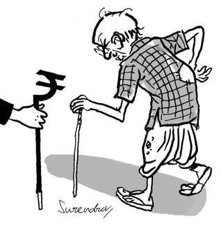 318x324 we strongly support for a universal old age pension plan - Drawing Pension