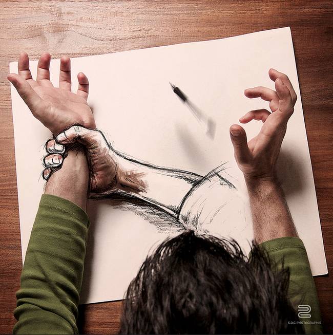 650x652 Artist Combines Drawing With Photography - Drawing Photography