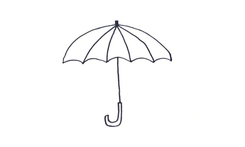 800x480 How To Draw An Umbrella - Drawing Picture Of Umbrella