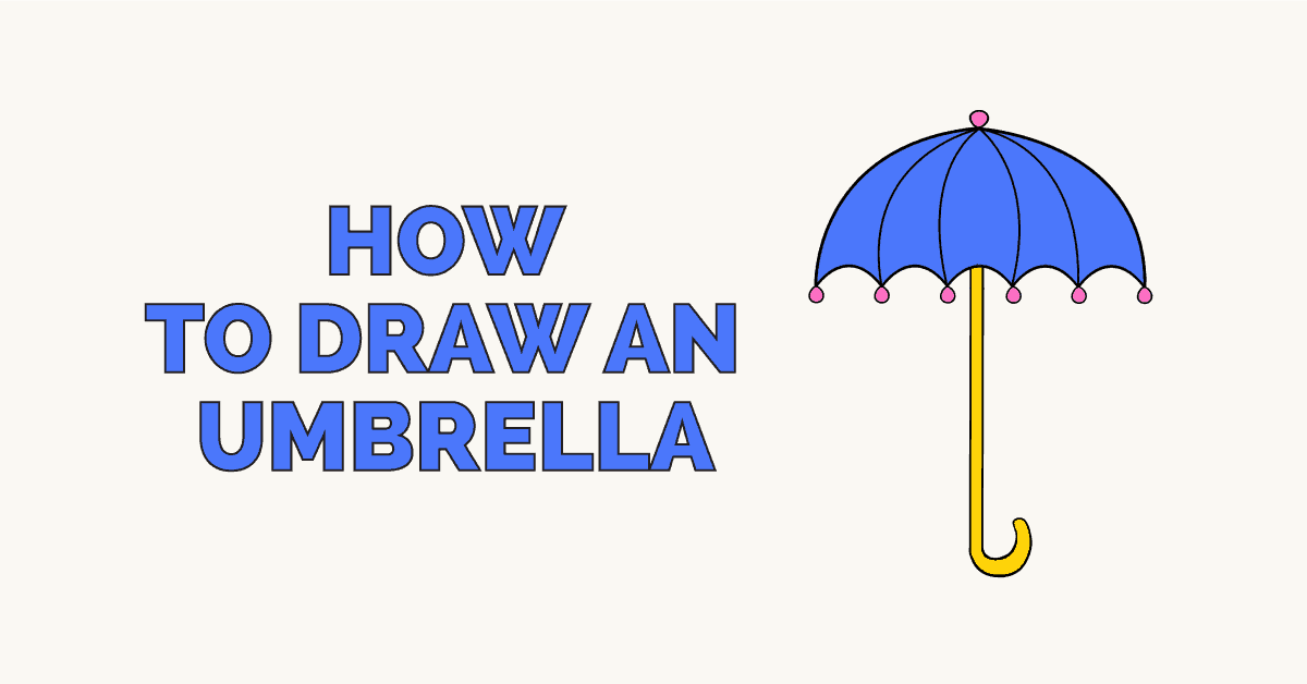 1200x628 How To Draw Umbrella - Drawing Picture Of Umbrella