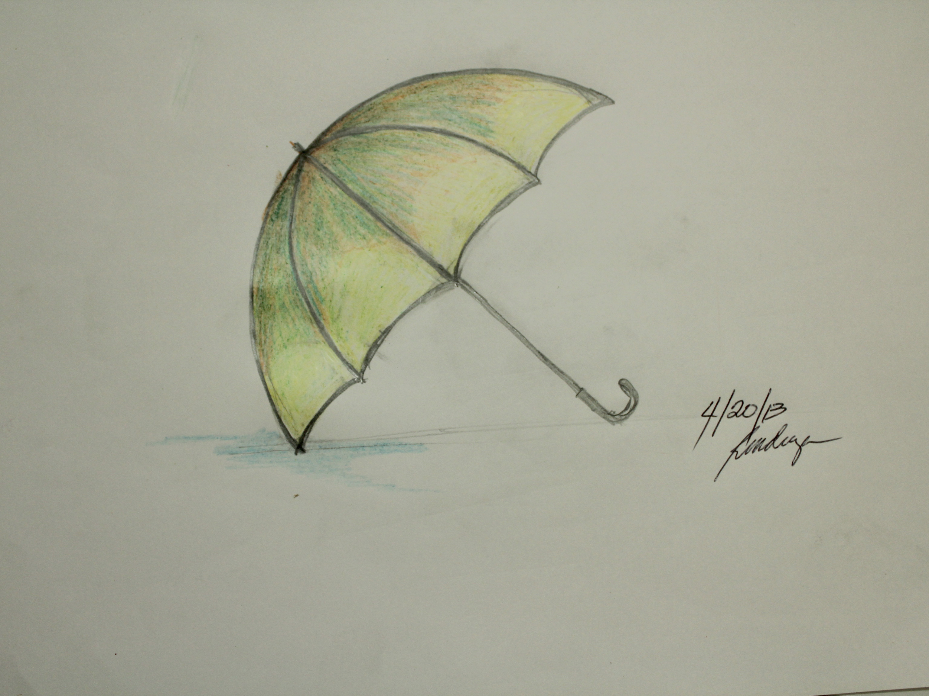 3072x2304 How To Draw An Umbrella - Drawing Picture Of Umbrella
