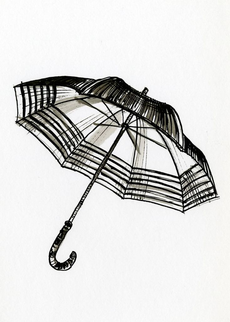 734x1026 Fileumbrella - Drawing Picture Of Umbrella