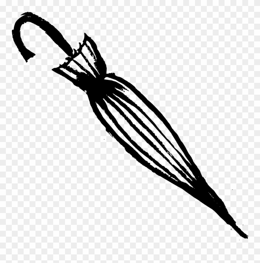 880x889 Free Download - Drawing Picture Of Umbrella