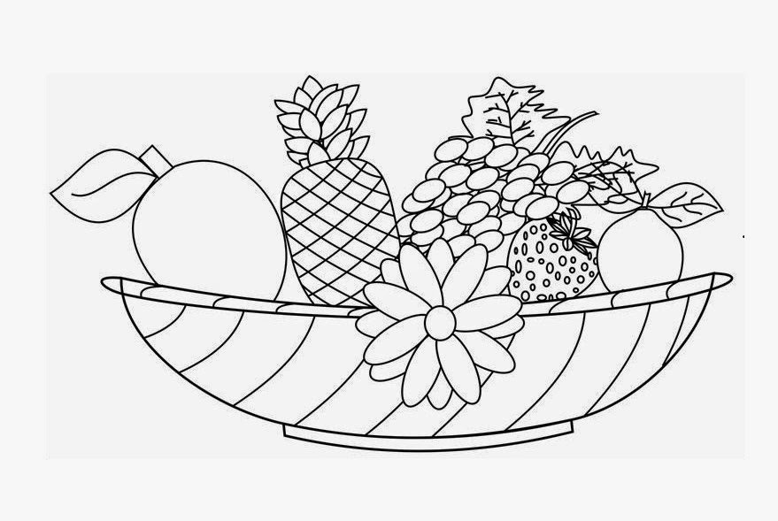879x589 Colours Drawing Wallpaper Fruit Basket Pictures For Kids Colour - Drawing Pictures For Kids