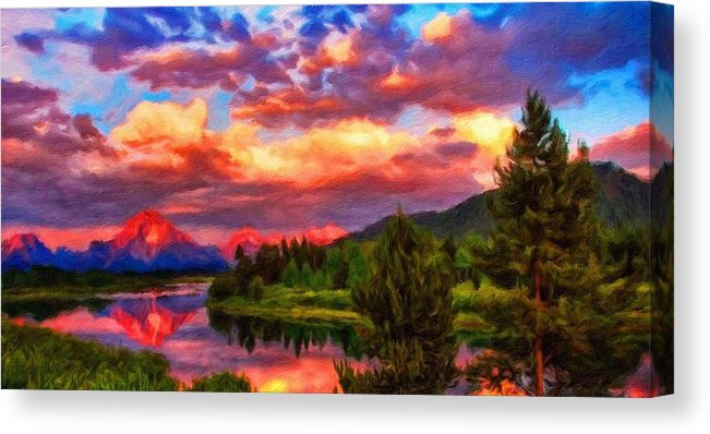 651x398 Landscape Drawing Nature Canvas Print Canvas Art - Drawing Pictures Nature