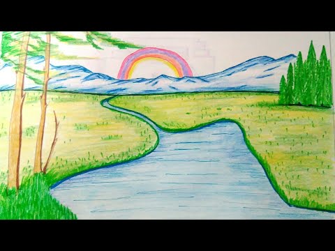 480x360 How To Draw Nature Scenerynature Drawings For Kidseautiful - Drawing Pictures Nature