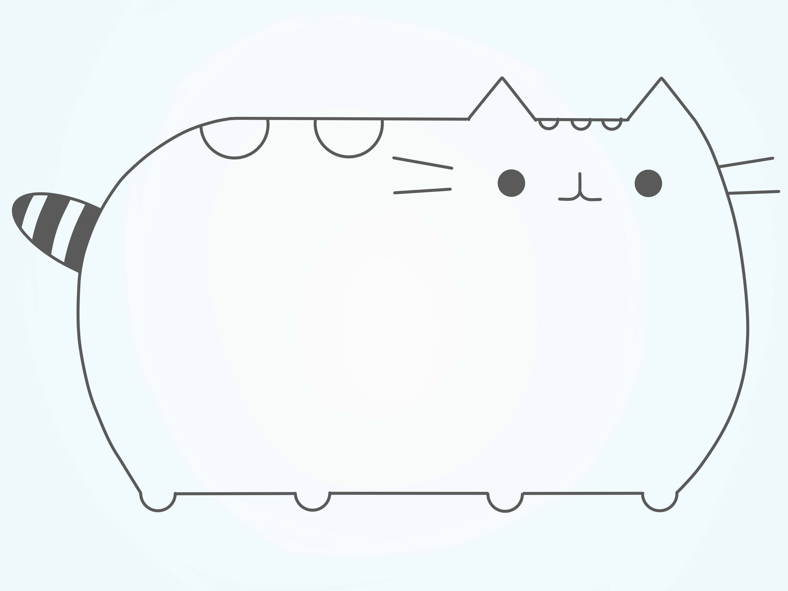 3200x2400 how to draw pusheen the cat steps - Drawing Pictures Of Cat