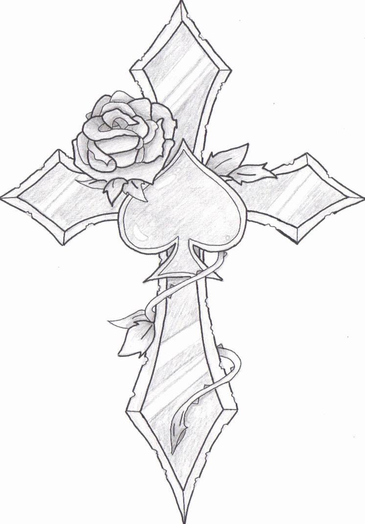 746x1071 sketches of crosses luxury cross drawing - Drawing Pictures Of Crosses