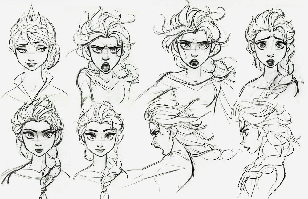 1000x647 Elsa Copy With How To Draw Disney Characters - Drawing Pictures Of Disney Characters
