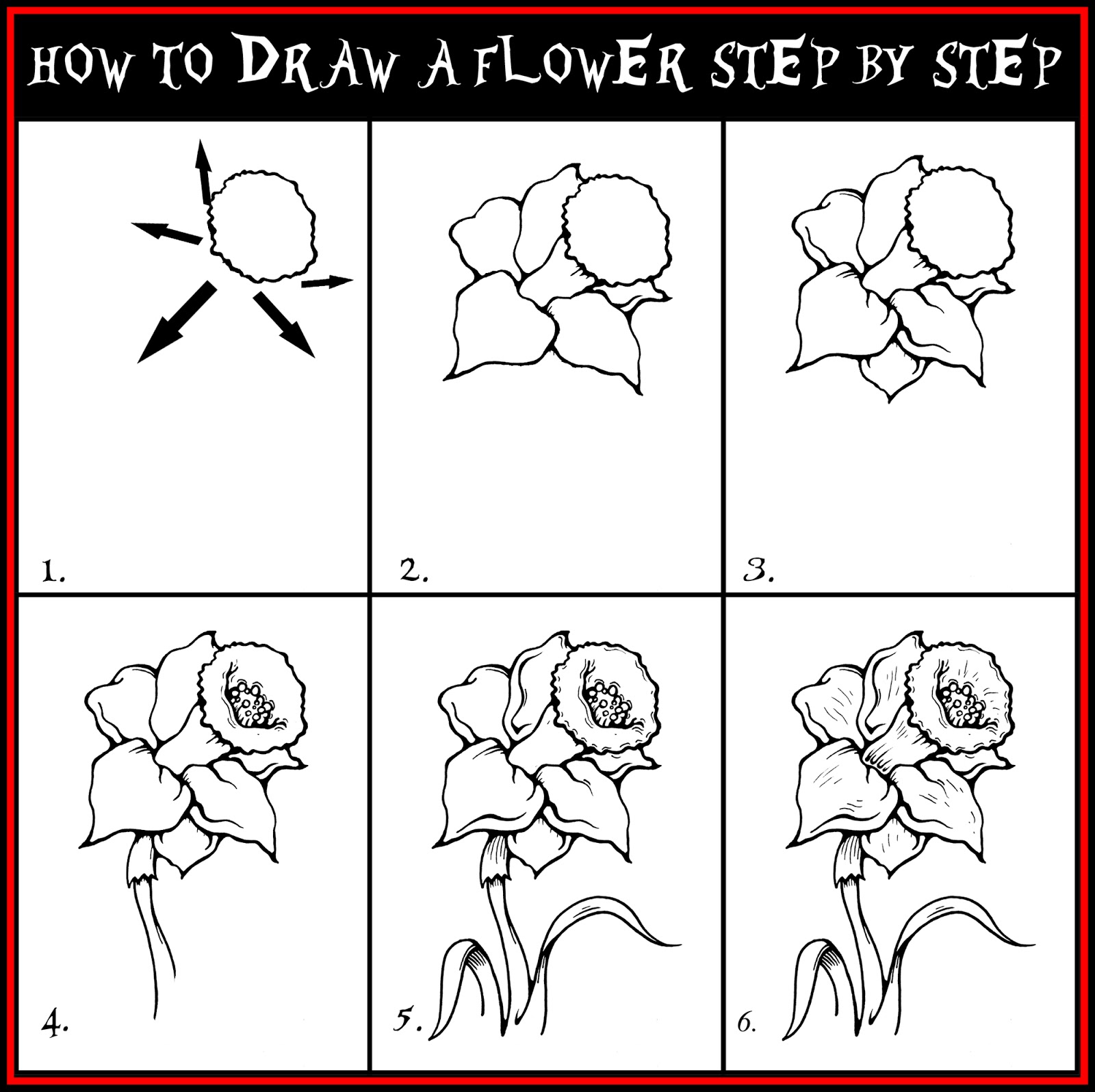 1600x1596 How To Draw A Flower Step - Drawing Pictures Of Flowers Step By Step