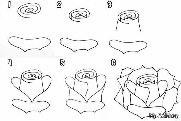 600x401 How To Draw A Flower - Drawing Pictures Of Flowers Step By Step