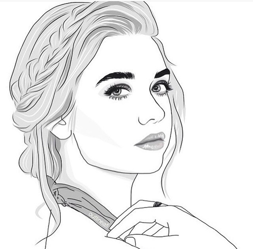 500x493 Drawing A Girl Step - Drawing Pictures Of Girl