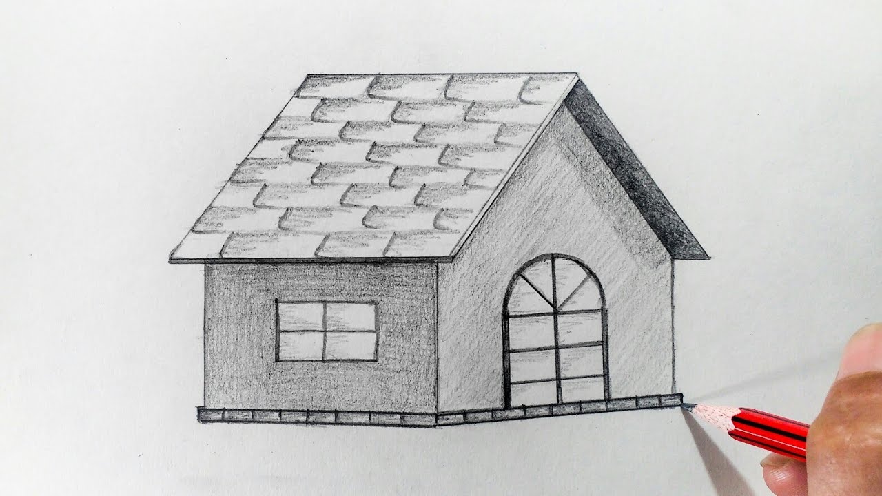 1280x720 How To Draw A Hut Step - Drawing Pictures Of Hut