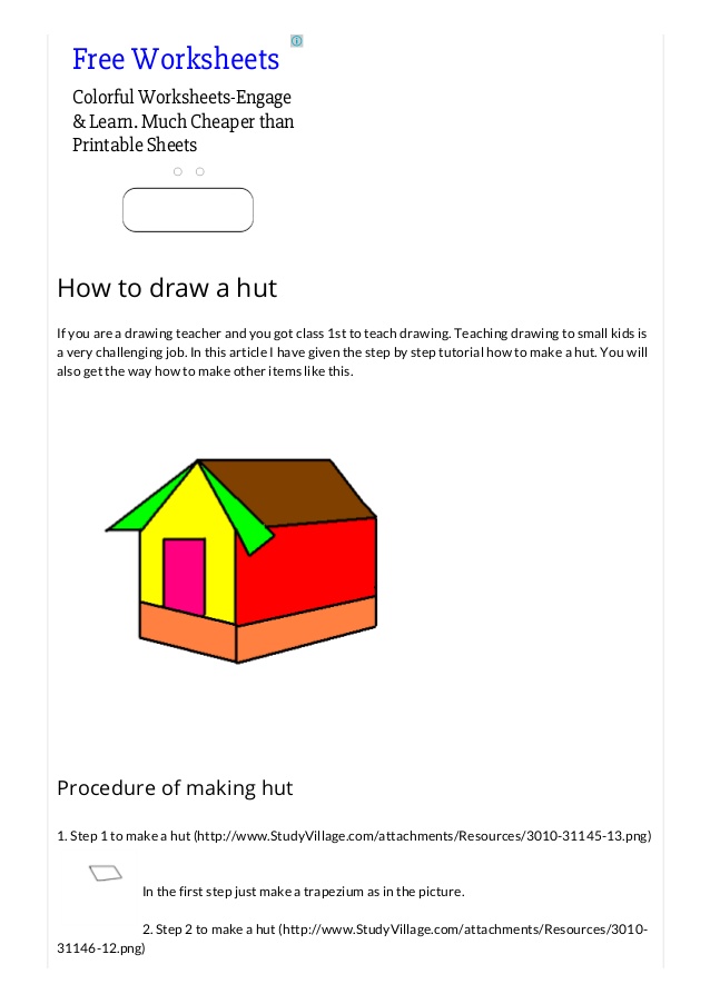 638x903 How To Draw A Hut Or House - Drawing Pictures Of Hut