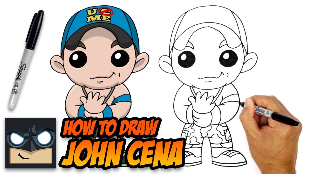 1280x720 How To Draw John Cena Wwe Superstars - Drawing Pictures Of John Cena