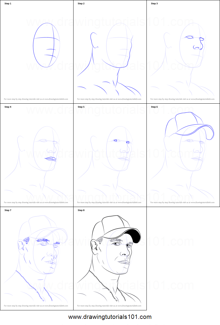 751x1110 How To Draw John Cena Printable Step - Drawing Pictures Of John Cena