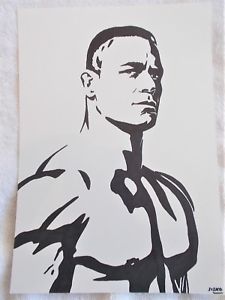 225x300 Art Marker Pen Sketch Drawing Wrestler John Cena Chest Poster - Drawing Pictures Of John Cena