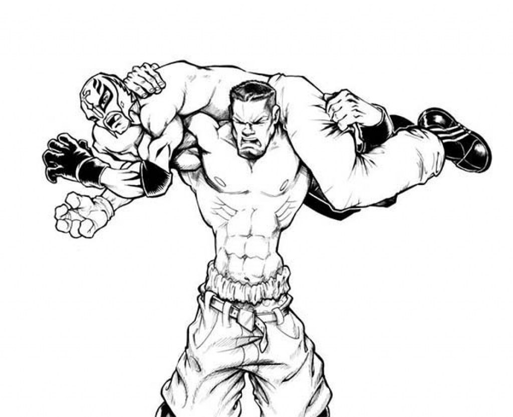 1024x834 John Cena Coloring Pages With Wallpaper Dual Monitor Throughout - Drawing Pictures Of John Cena